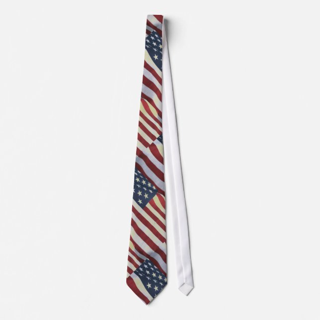Patriotic American Flag Necktie (Front)