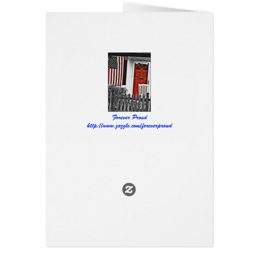 Patriotic American Flag Note (Back)