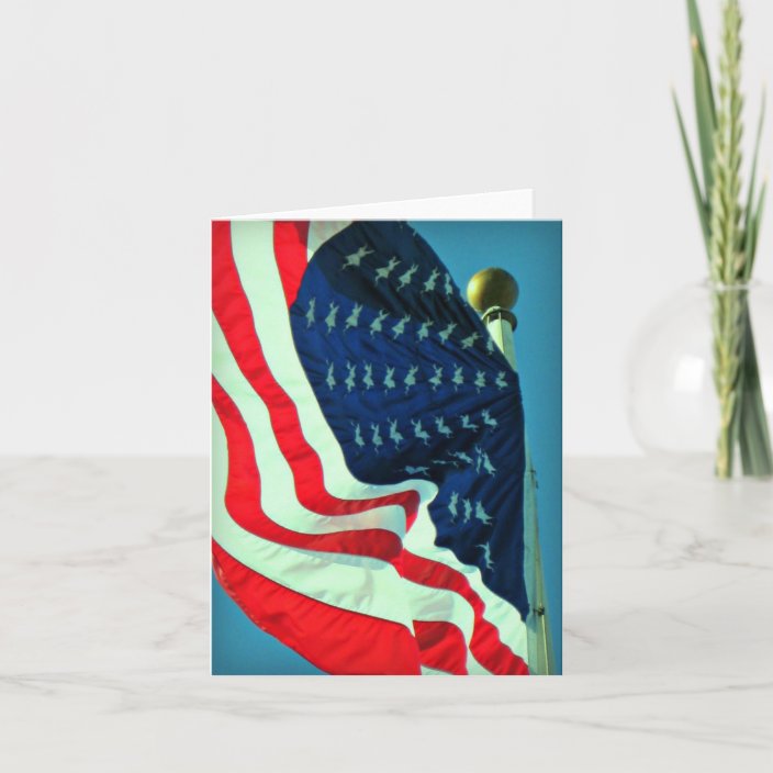 Patriotic American Flag Note Card | Zazzle.com