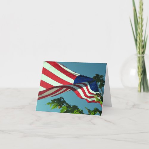 Patriotic American Flag Note Card