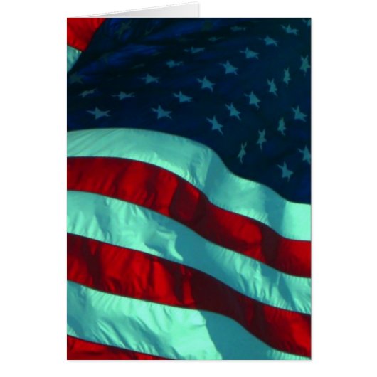 Patriotic American Flag Note Cards (Front)