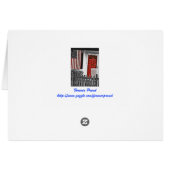 Patriotic American Flag Note Cards (Back Horizontal)