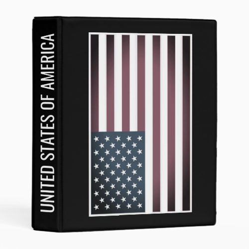 Patriotic American flag of the United States small Mini Binder