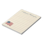 Patriotic American Flag Office Kitchen Notepad at Zazzle