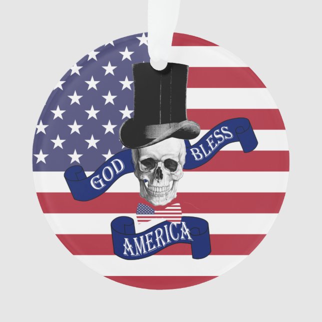 Patriotic American flag Ornament (Front)