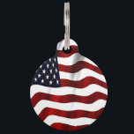 Patriotic American Flag Pattern Pet ID Tag<br><div class="desc">Patriotic American Flag Pattern</div>