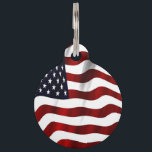 Patriotic American Flag Pattern Pet ID Tag<br><div class="desc">Patriotic American Flag Pattern</div>