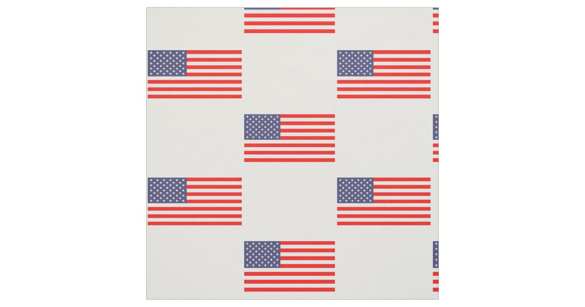 Patriotic american flag pattern textile fabric | Zazzle