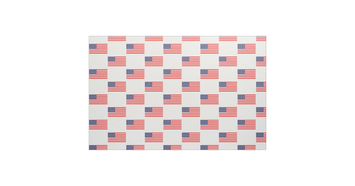 Patriotic american flag pattern textile fabric | Zazzle