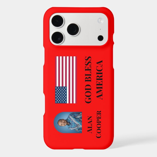 Patriotic American Flag Personalized Case-Mate iPhone Case (Back)
