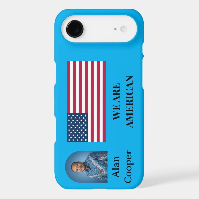 Patriotic American Flag Personalized Case-Mate iPhone Case (Back)