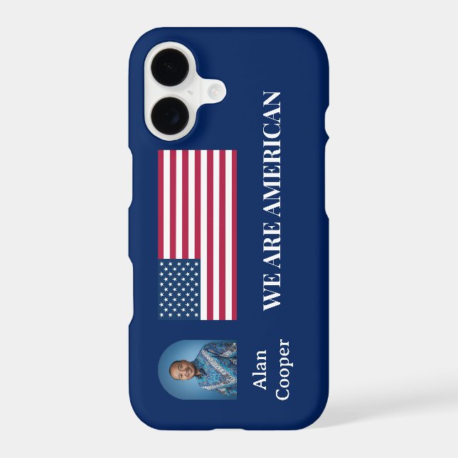 Patriotic American Flag Personalized Case-Mate iPhone Case (Back)
