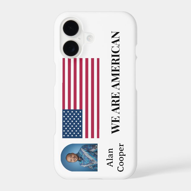 Patriotic American Flag Personalized iPhone Case (Back)