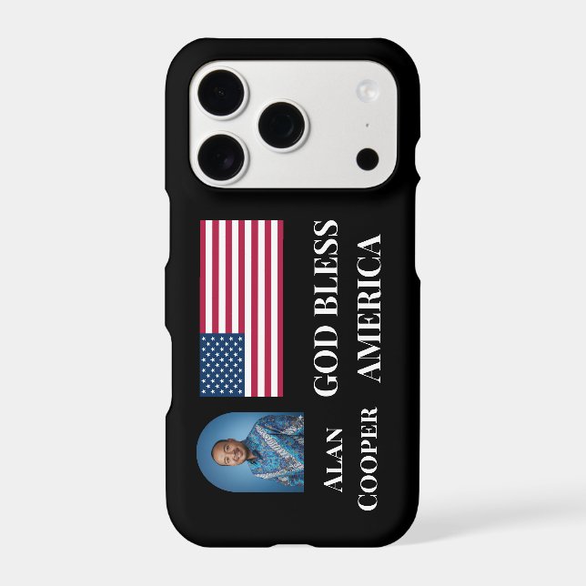 Patriotic American Flag Personalized iPhone Case (Back)
