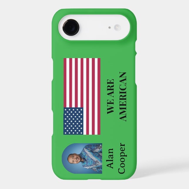 Patriotic American Flag Personalized iPhone Case (Back)