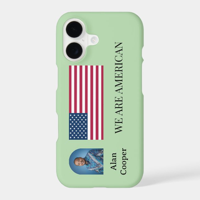 Patriotic American Flag Personalized iPhone Case (Back)