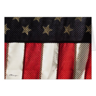 Patriotic American Flag Photo Art Red White Blue Cards