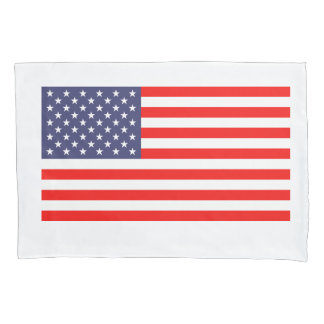 Patriotic American flag pillowcase
