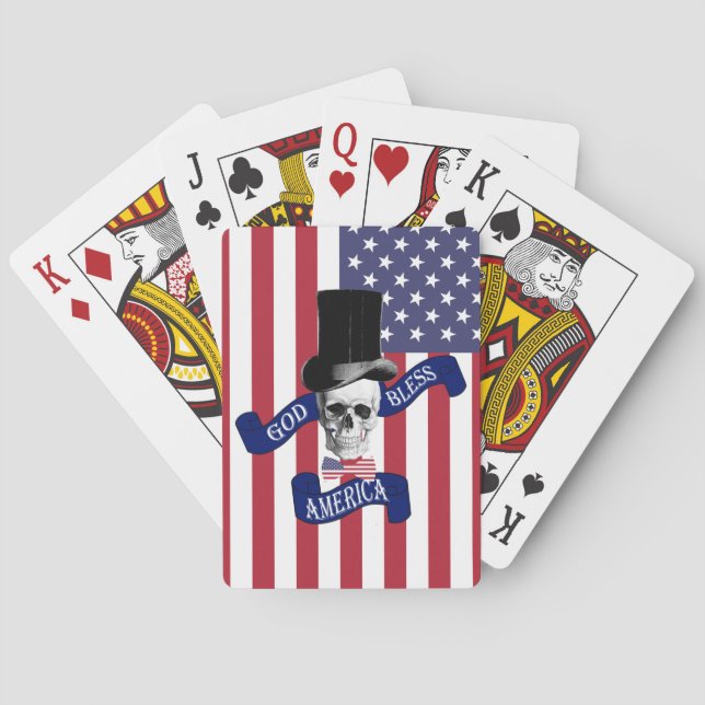 Patriotic American flag Poker Cards (Back)
