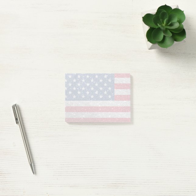 Patriotic American Flag  Post-it Notes (Office)