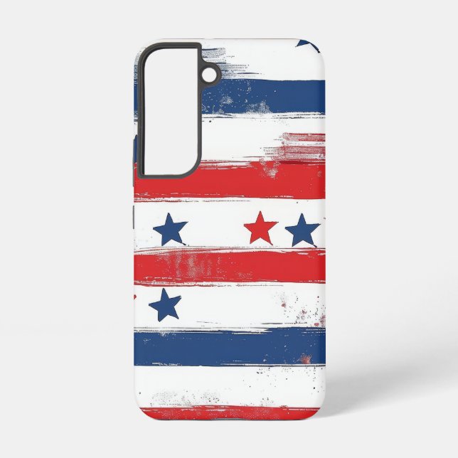 Patriotic American Flag Print Samsung Galaxy Case (Back)