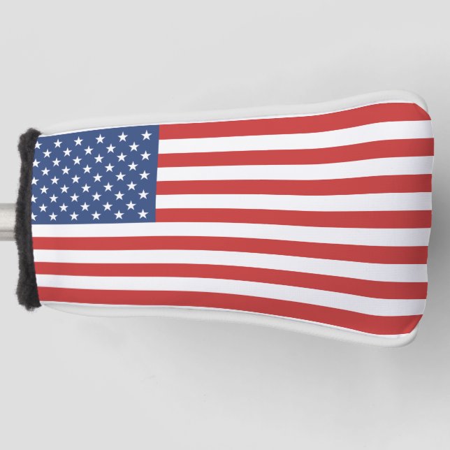 PATRIOTIC AMERICAN FLAG PUTTER GOLF HEAD COVER (Front)