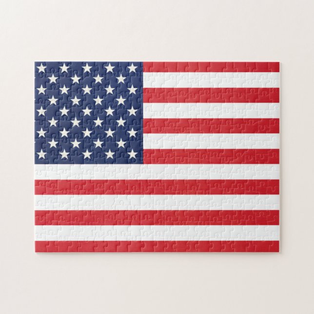 Patriotic American Flag Puzzle (Horizontal)