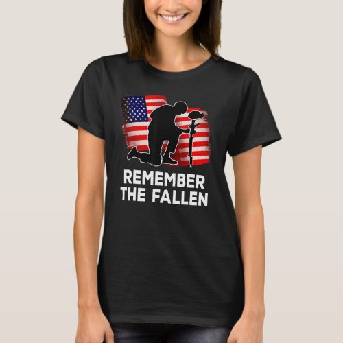 Patriotic American Flag Remember The Fallen Memori