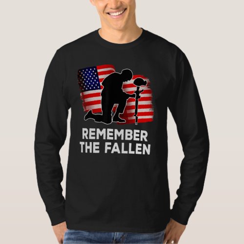 Patriotic American Flag Remember The Fallen Memori