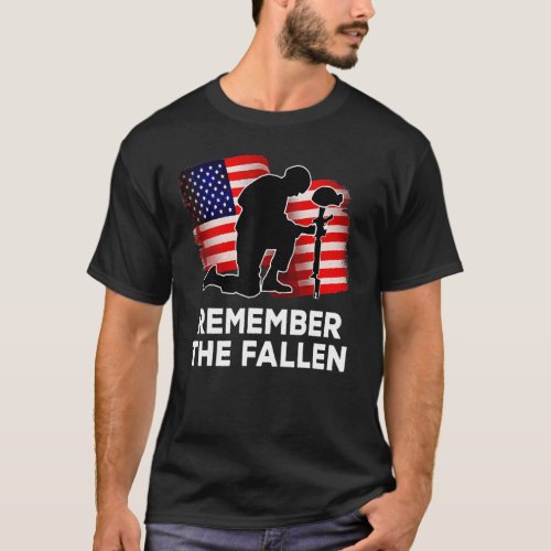 Patriotic American Flag Remember The Fallen Memori