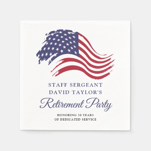 Patriotic American Flag Retirement Party