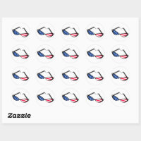 Craft Express Simulated Rhinestone US Flag Transfe