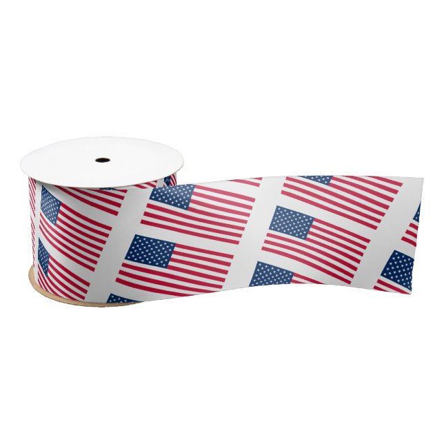 Patriotic American Flag Ribbon (Spool)