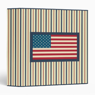 Patriotic American Flag Scrapbook Binder Gift
