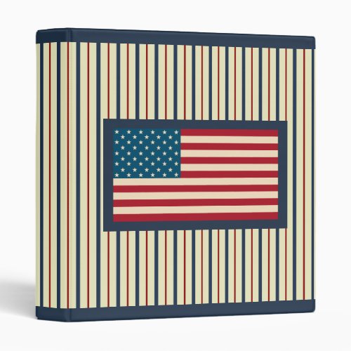 Patriotic American Flag Scrapbook Binder Gift