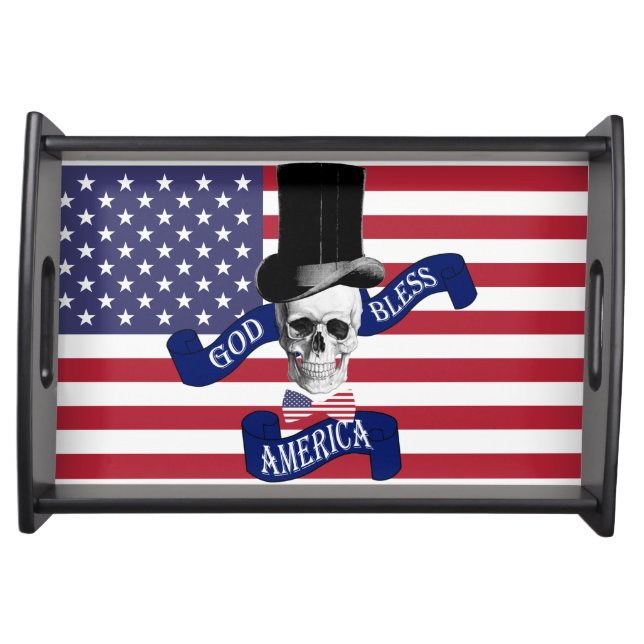 Patriotic American flag Serving Tray (Front)