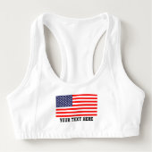 Patriotic American flag sports bra for team USA (Front)