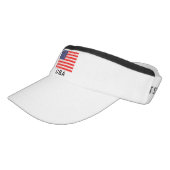 Patriotic American flag sports sun visor cap hat (Angled)