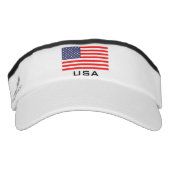 Patriotic American flag sports sun visor cap hat (Front)