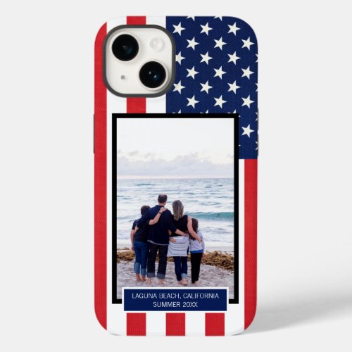 Patriotic American Flag Stars and Stripes  Case_Mate iPhone 14 Case