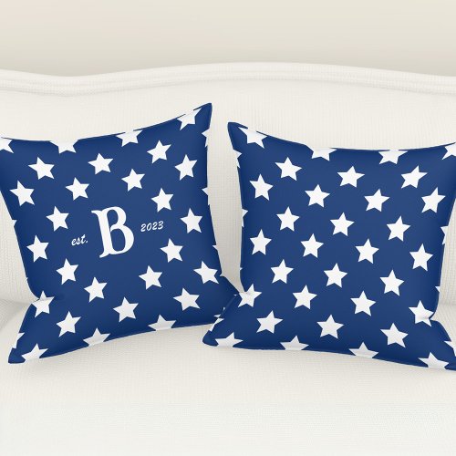 Patriotic American Flag Stars and Stripes Outdoor Pillow