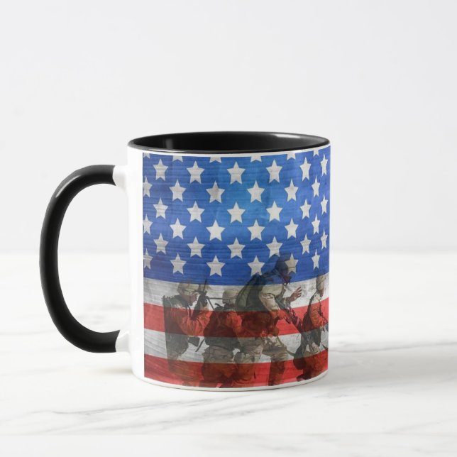 Patriotic American Flag Statue of Liberty  Mug (Left)