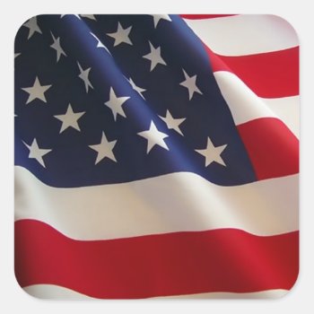 Patriotic American Flag Sticker by ForEverProud at Zazzle