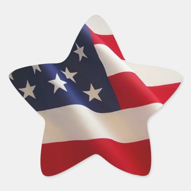 Patriotic American Flag Sticker (Front)