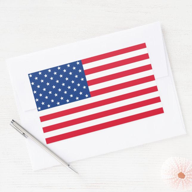 Patriotic American Flag Stickers (Envelope)