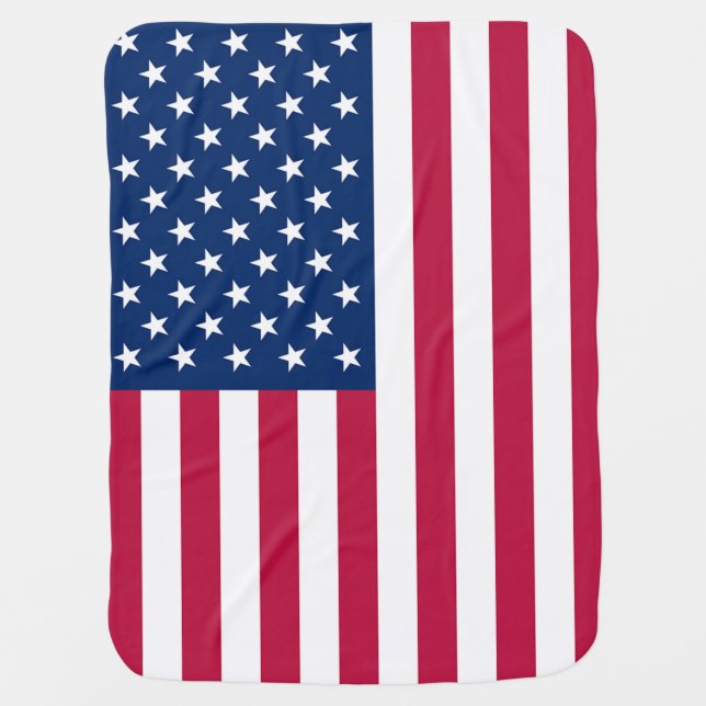 Patriotic American Flag Swaddle Blanket (Front)