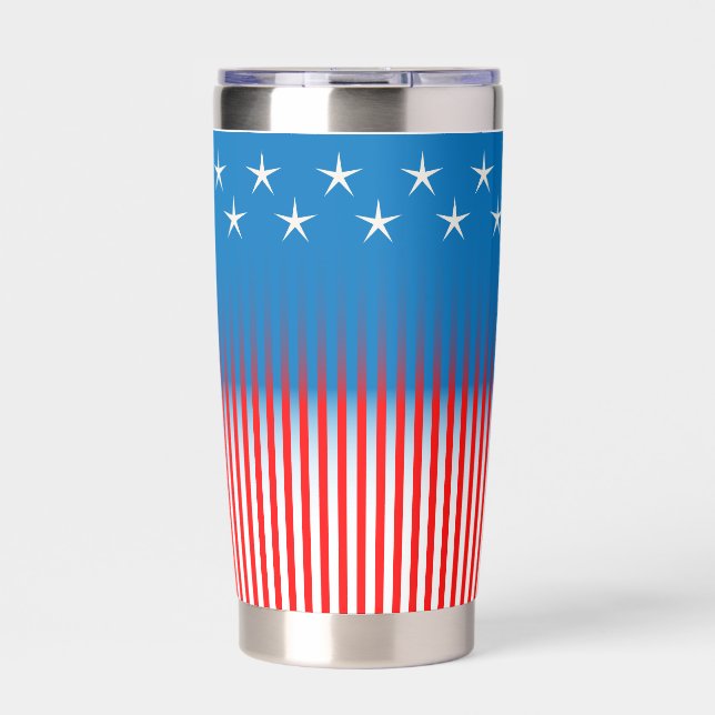 Patriotic American Flag Symbol Insulated Tumbler (Front)
