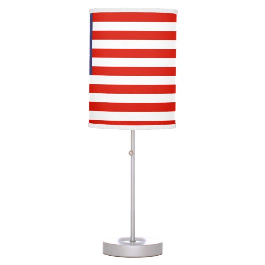 Patriotic American flag table and hang lamps (Front)