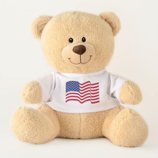 teddy bear with american flag