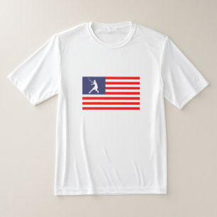 Patriotic American flag tennis t shirt for USA